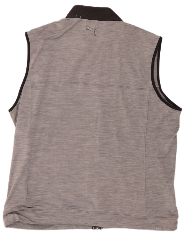 Puma Chaqueta de chándal sin mangas para hombre XL Gris Colorblock Poliéster
