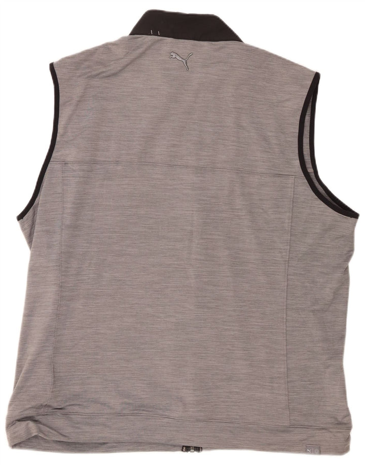 Puma Chaqueta de chándal sin mangas para hombre XL Gris Colorblock Poliéster