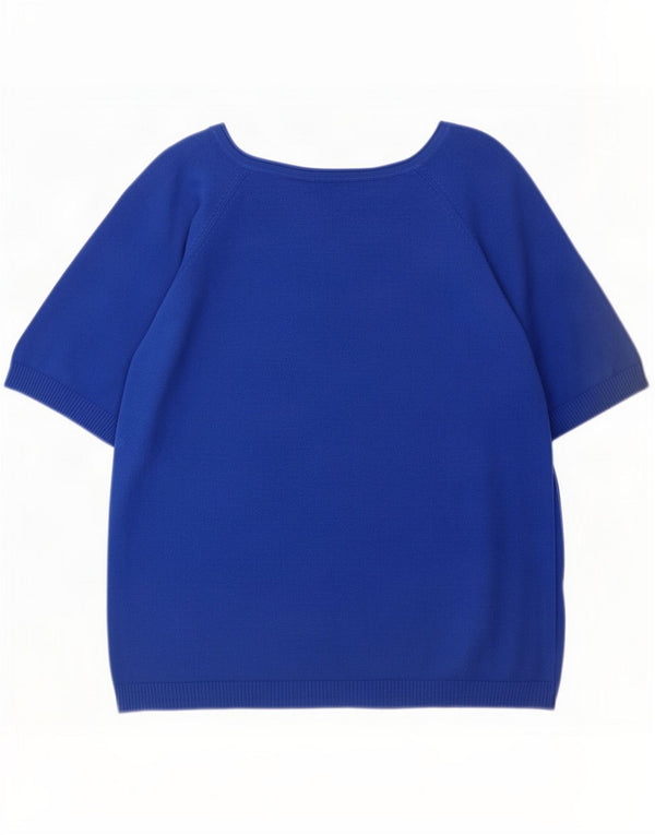 Zara Mujer Blusa Top UK 44 Azul Medio