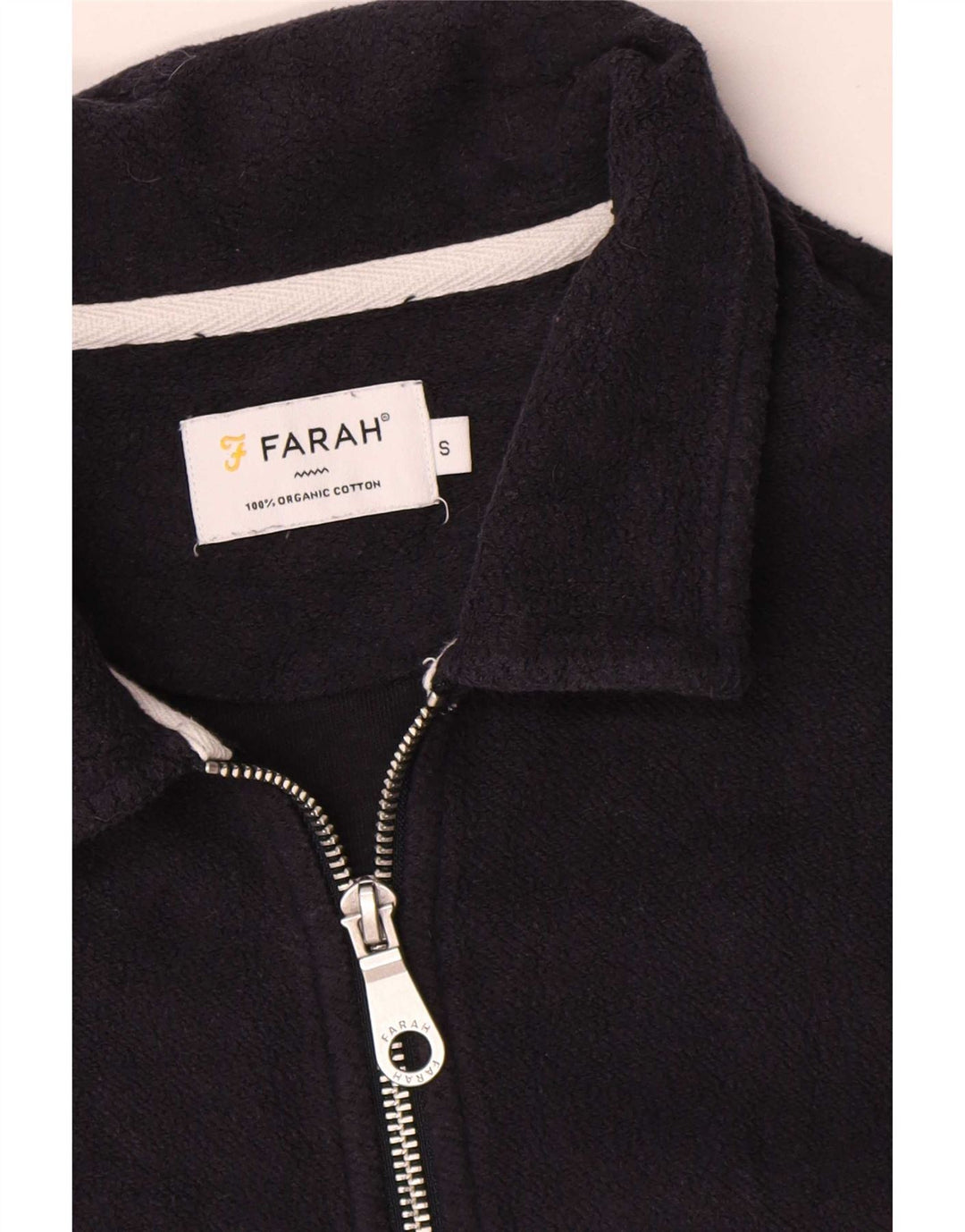 Farah Hombre Chándal Top Chaqueta Pequeña Azul Marino Algodón
