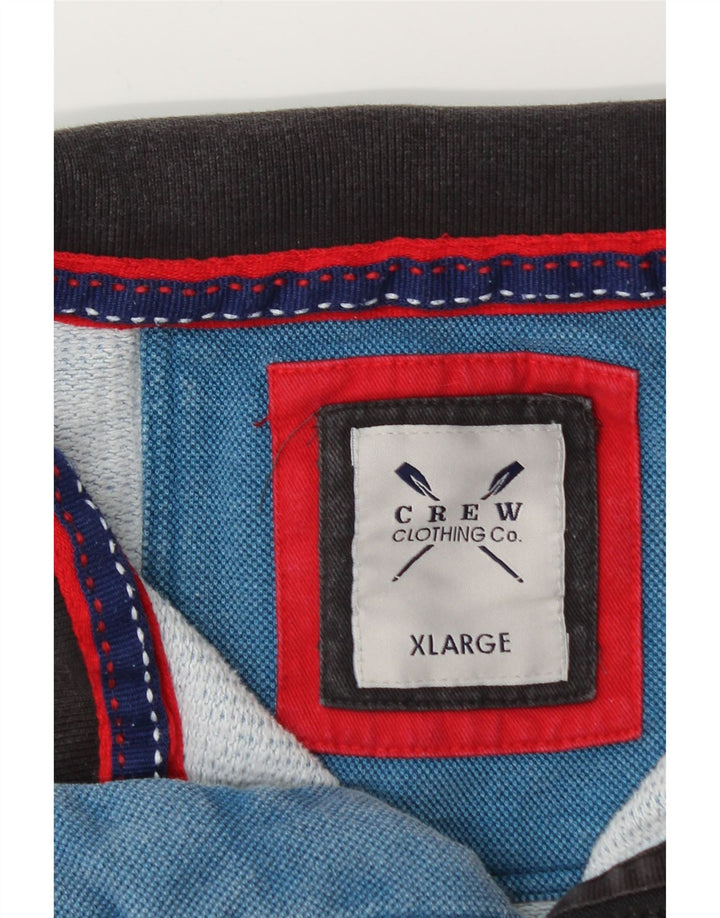 CREW CLOTHING Sudadera con cuello y cremallera para hombre Jersey XL Algodón azul