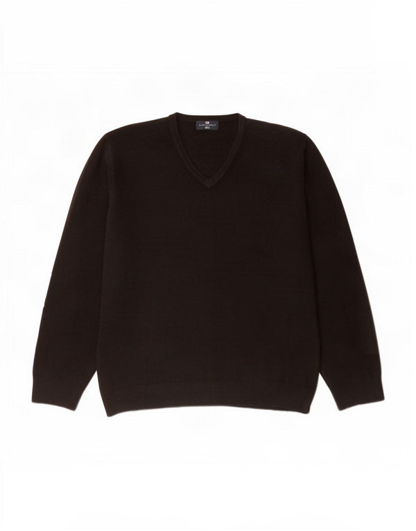 Marks & Spencer Suéter con Cuello en V Blue Harbor para Hombre XL Acrílico Negro