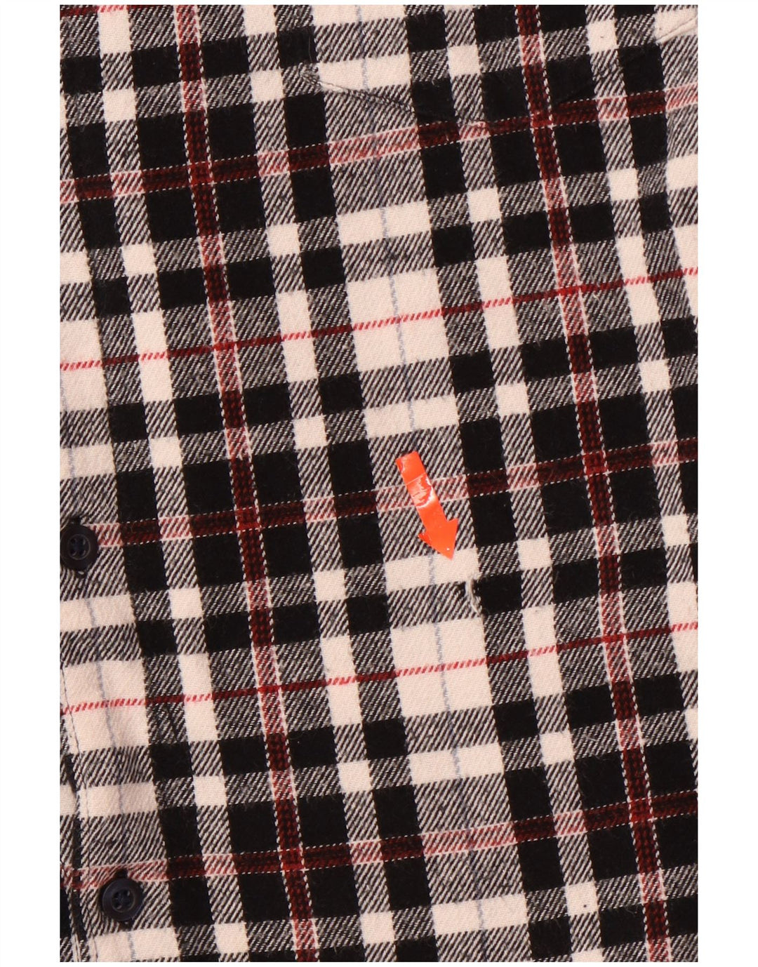 Jack Wills Camisa de franela de corte clásico a cuadros para hombre XL Algodón a cuadros negro