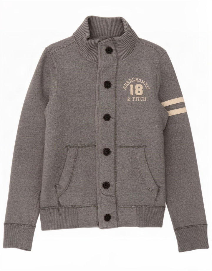 Abercrombie & Fitch Chaqueta superior de chándal para hombre Algodón gris grande