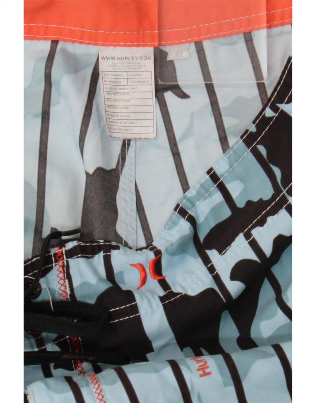 Hurley Bañador Hombre Azul Medio Camuflaje Poliéster