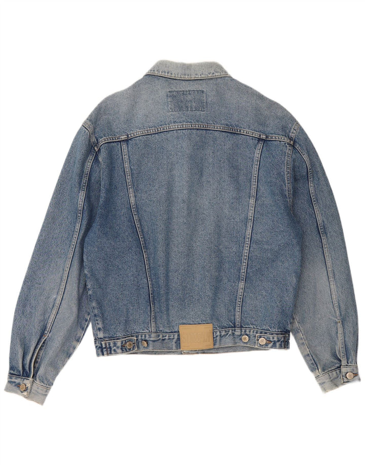 Vintage hombres chaqueta de mezclilla Reino Unido 38 azul medio