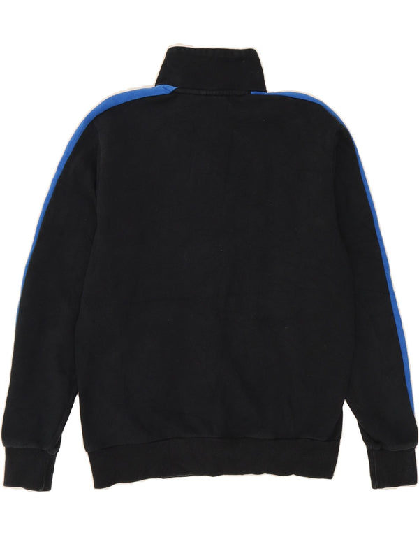 PUMA Mens Tracksuit Top Jacket Small Black Colourblock Cotton