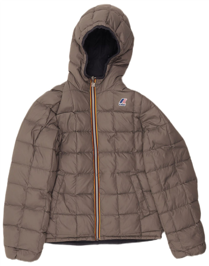 K-Way Chaqueta acolchada reversible con capucha para hombre UK 38 Medium Azul marino Poliamida