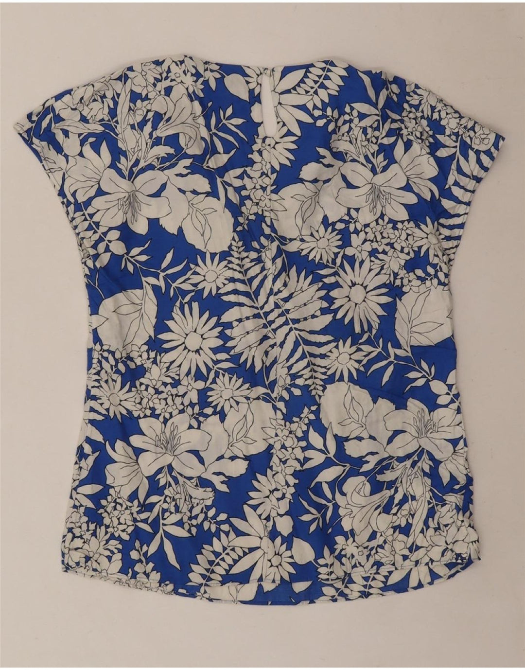 BODEN Blusa para Mujer Top UK 8 Small Azul Floral Viscosa