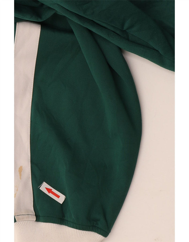 Zara Mujer Chándal Top Chaqueta UK 10 Small Verde Colorblock Poliéster