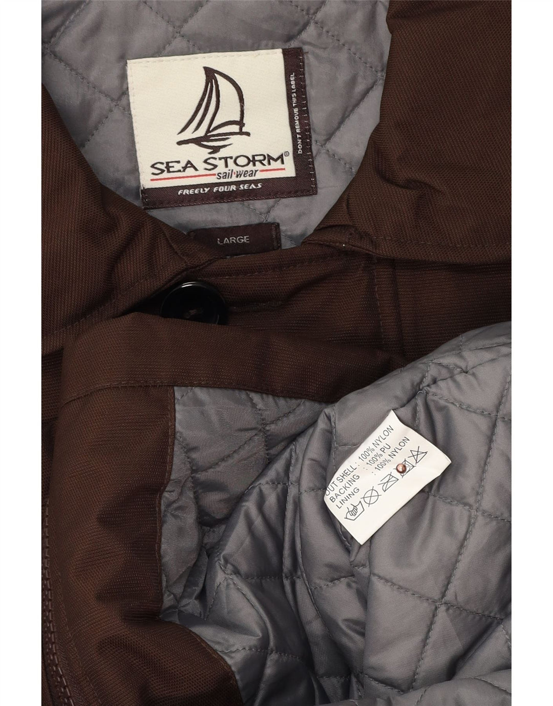 Sea Storm Chaqueta cortavientos para hombre UK 40 Large Nylon marrón