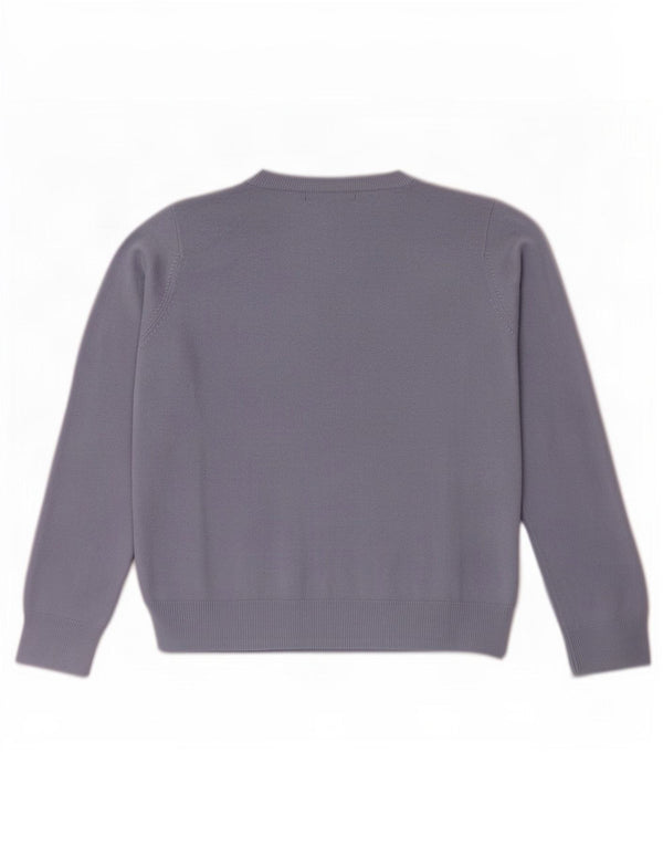Marks & Spencer Jersey de Cuello Redondo para Mujer UK 44 Grande Acrílico Púrpura