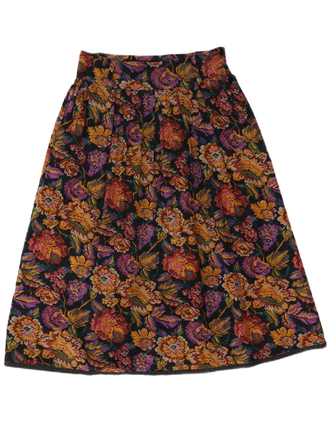 VINTAGE Falda acampanada para mujer W28 Mediana Multicolor Floral