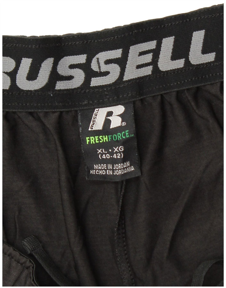 RUSSELL ATHLETIC Pantalones cortos deportivos Dri-Power para hombre XL Poliéster negro