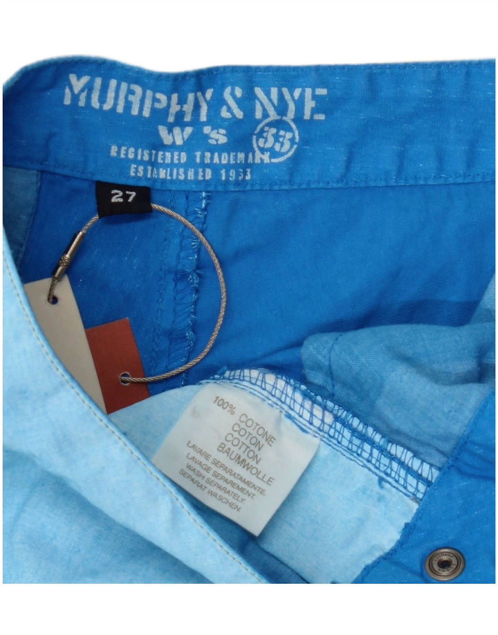 MURPHY & NYE Pantalones chinos rectos para mujer W27 L27 Algodón azul