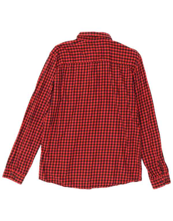 Camisa Jack & Jones Hombre XL Algodón Vichy Rojo
