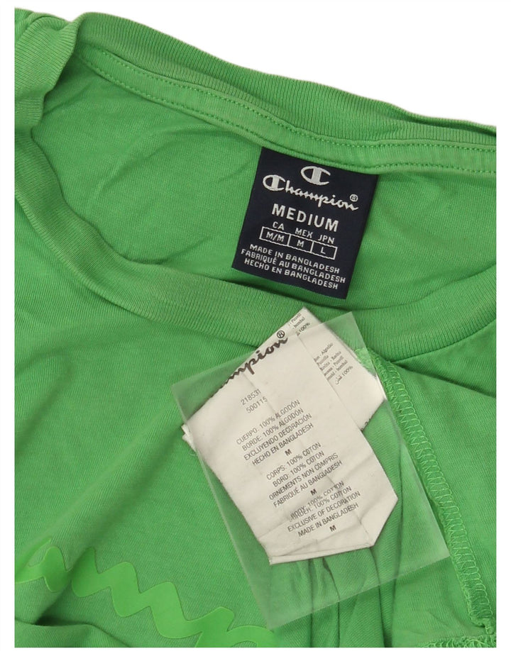 CHAMPION Camiseta gráfica para hombre Top Algodón verde medio