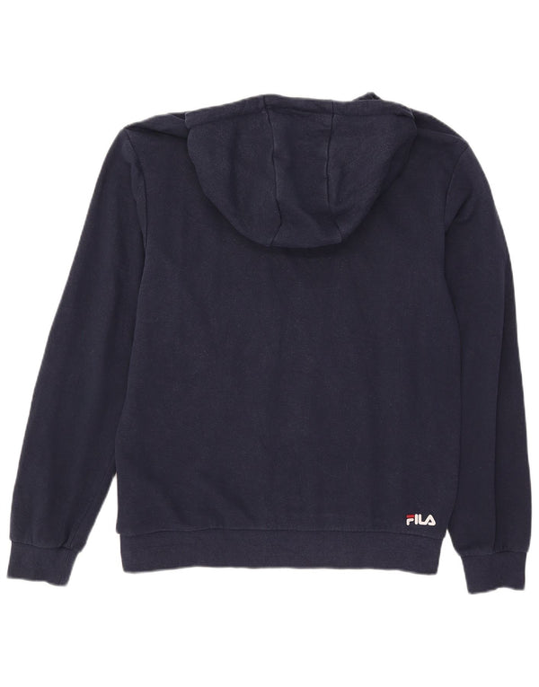 Fila Jersey con capucha para hombre UK 38/40 Medium Azul marino Colorblock Algodón