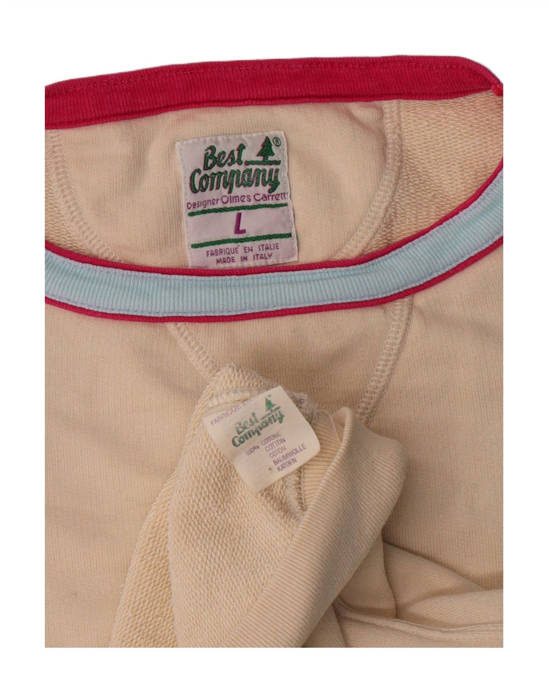 Best Company Sudadera con Estampado De Manga Corta para Hombre Jersey Grande De Algodón Beige