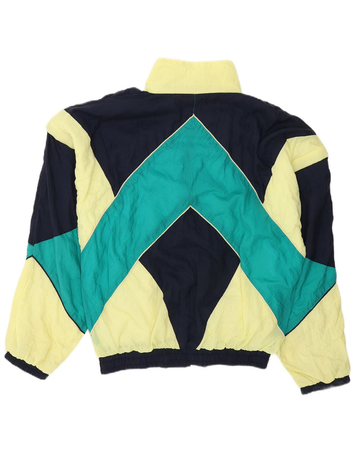 VINTAGE Chaqueta superior de chándal gráfico para hombre Bloque de color multicolor grande