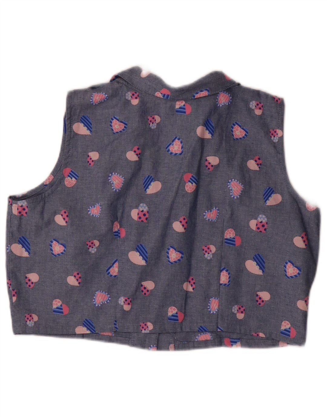 Vintage mujer 2 piezas falda conjunto medio W32 azul geométrico