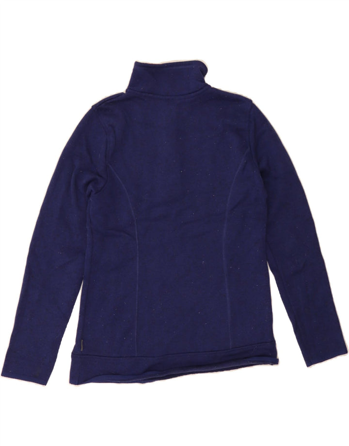 EDDIE BAUER Womens Zip Neck Sweatshirt Jumper UK 10 Small Navy Blue Vintage Eddie Bauer and Second-Hand Eddie Bauer from Messina Hembry 