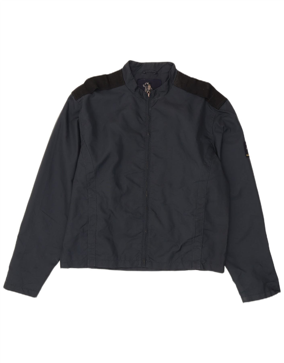 Refrigue Chaqueta bomber para hombre UK 44 2XL Azul marino Colorblock Nylon