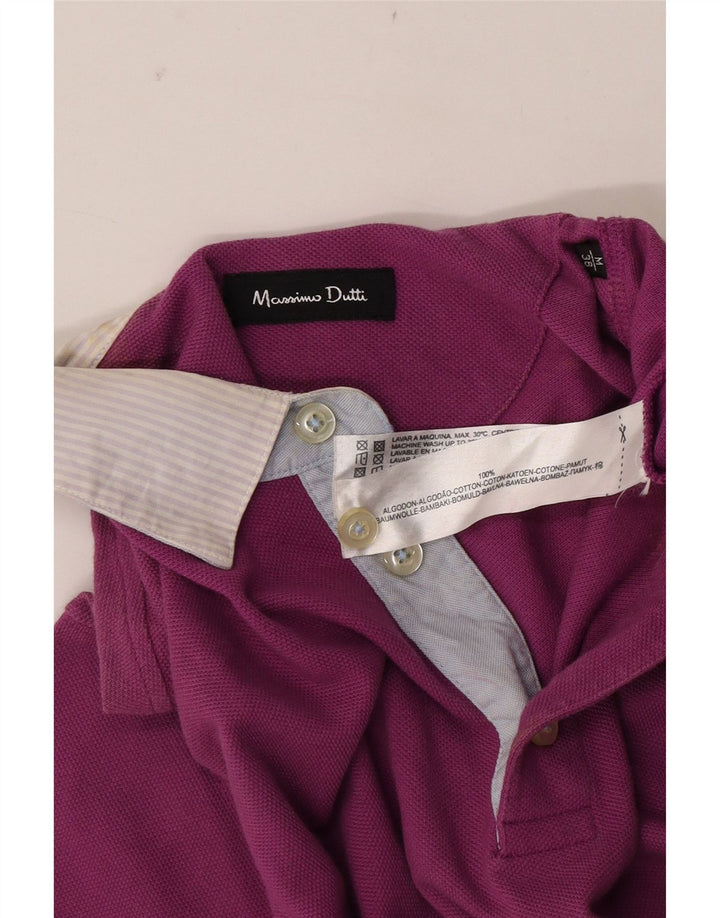 Polo Massimo Dutti Hombre Algodón Colorblock Rosa Medio