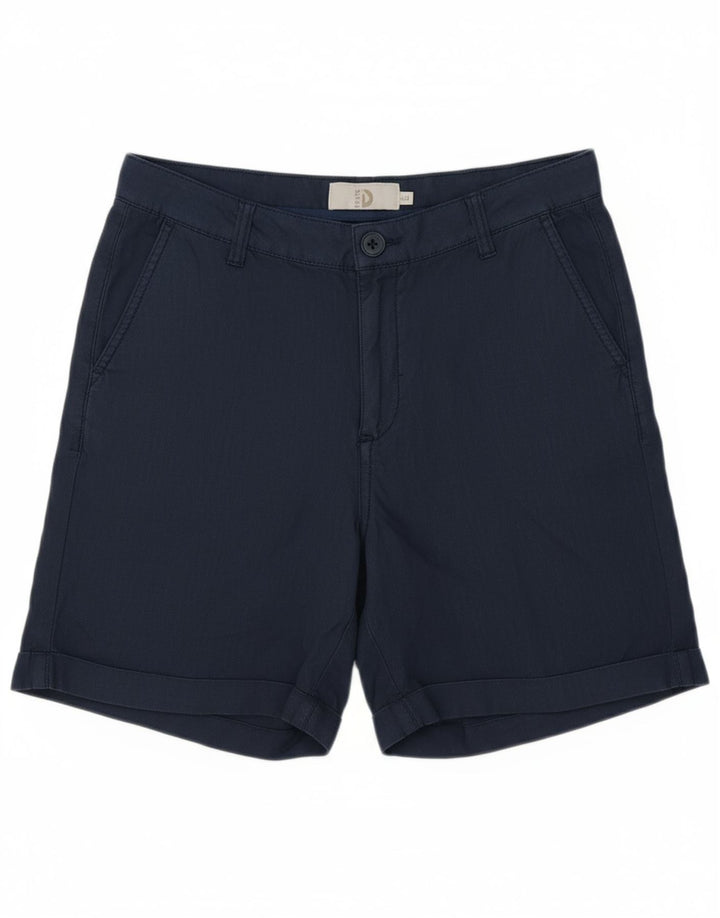 DACK'S Womens Chino Shorts IT 44 Medium W30  Navy Blue Linen
