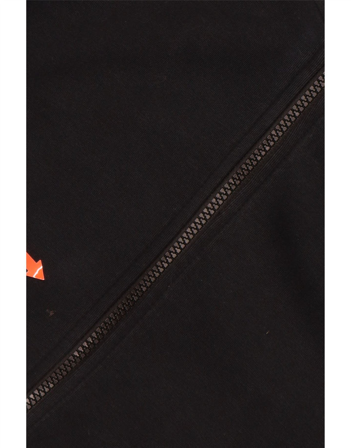 NIKE Sudadera con capucha y cremallera para hombre, algodón negro mediano