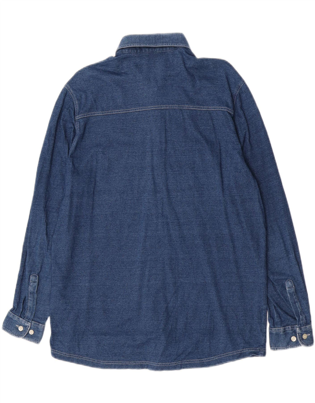 Marks & Spencer Camisa para mujer UK 44 Mediana Azul marino Algodón