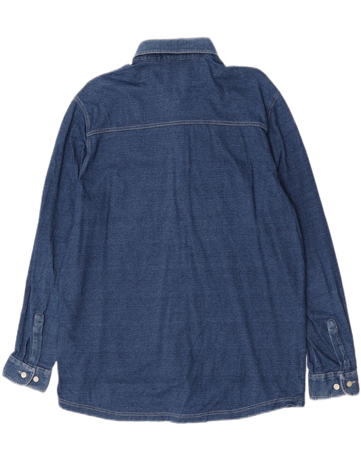 Marks & Spencer Camisa para mujer UK 44 Mediana Azul marino Algodón