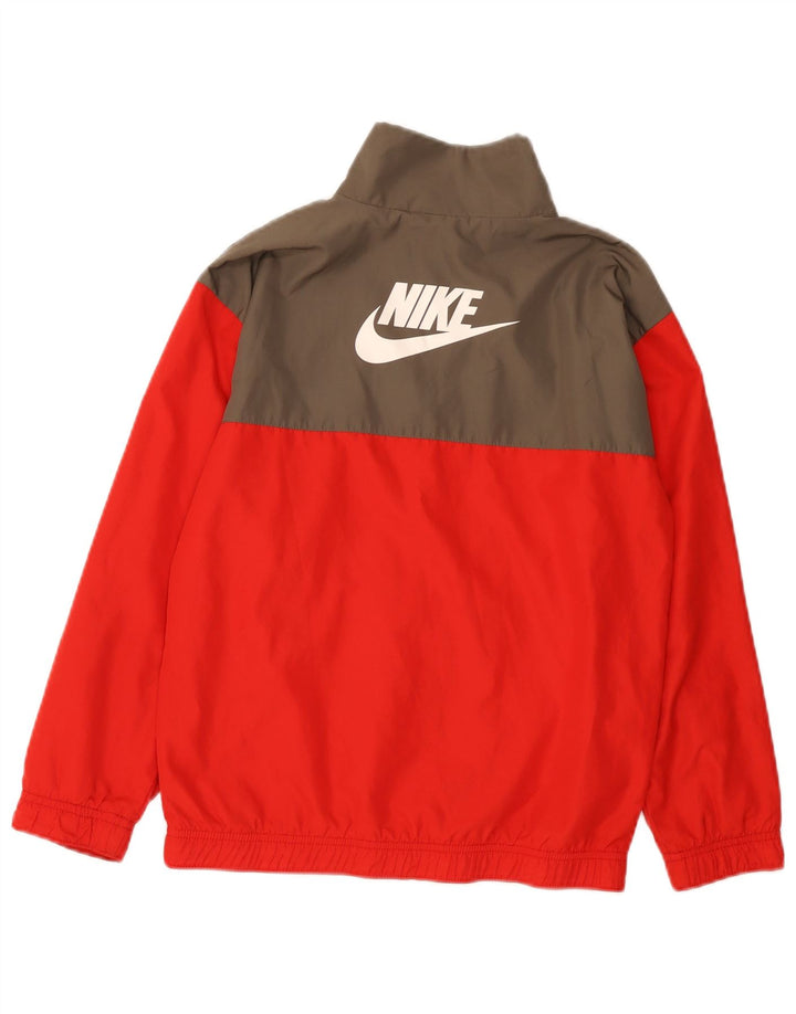Nike - Chaqueta de chándal gráfica para niños de 10 a 11 años, color rojo mediano