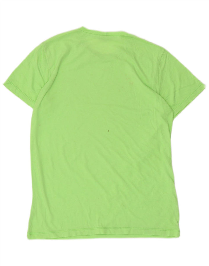 Benetton Camiseta Estampada para Mujer UK 40 Verde Medio