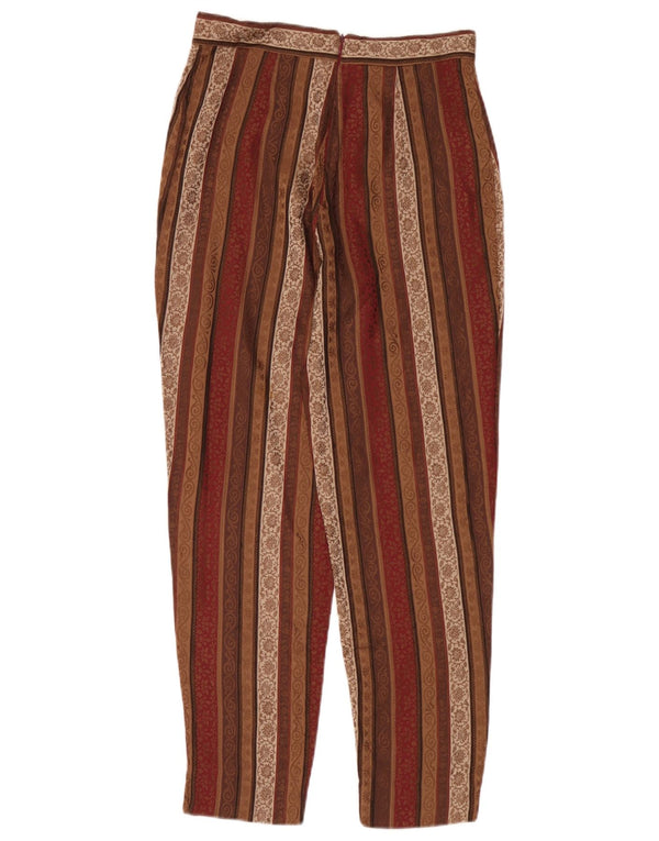 Pantalones casuales vintage para mujer IT 44 Medio W26 L27 Rayas multicolores