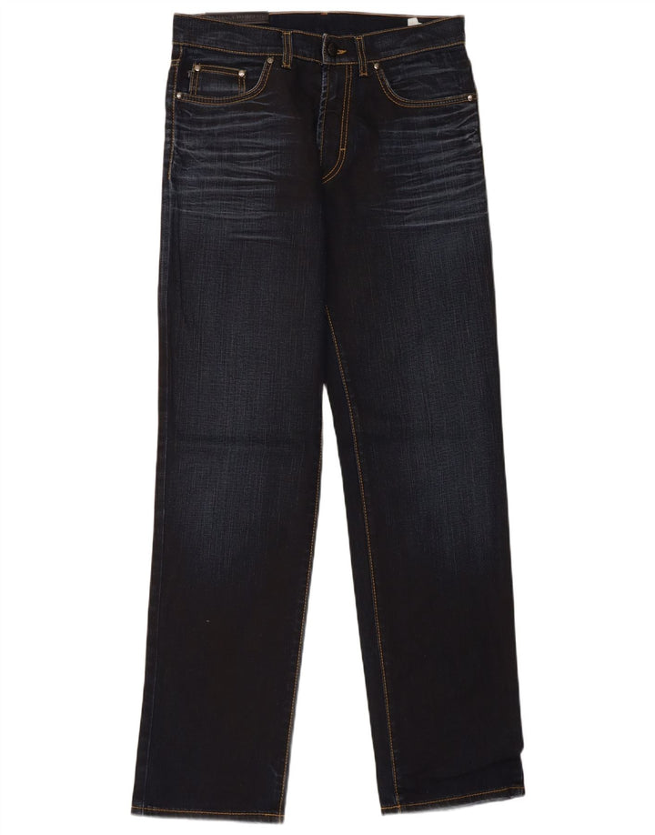 TRUSSARDI Mens Straight Jeans W33 L32 Navy Blue Cotton