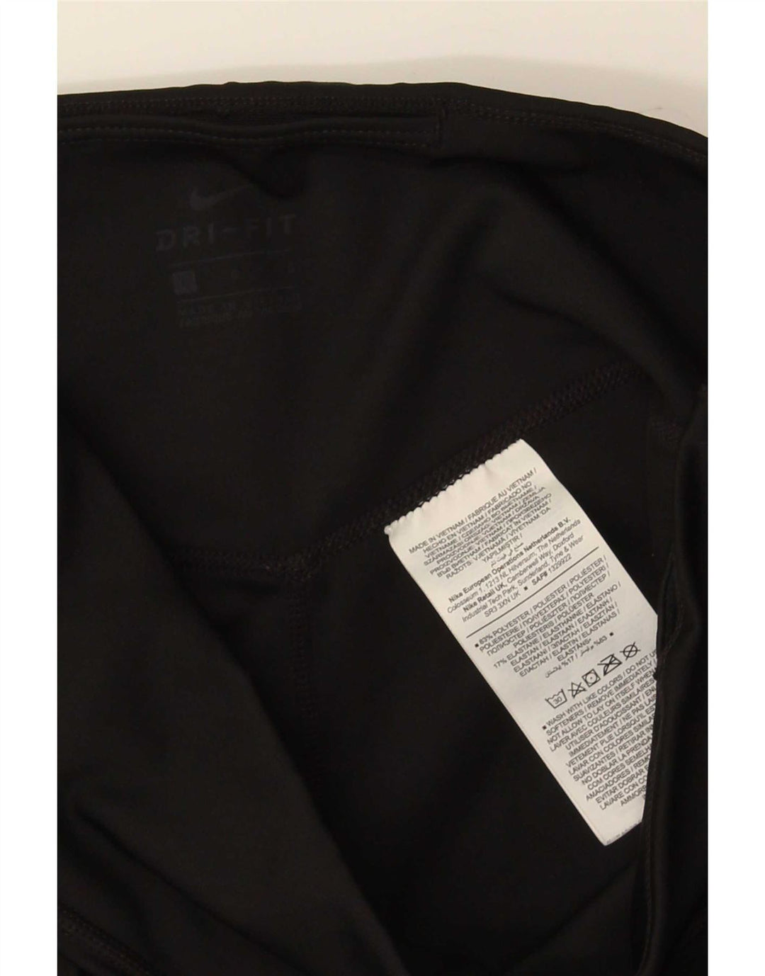 Nike Dri Fit Graphic Crop Leggings para mujer, talla 40, poliéster negro grande