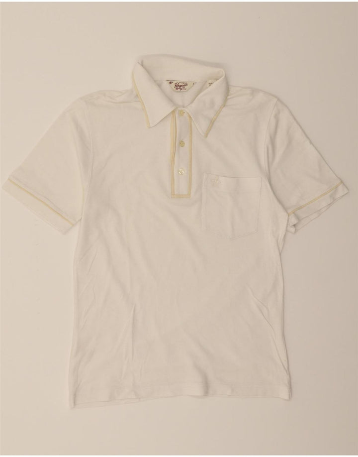 PENGUIN Mens Polo Shirt Small White Cotton Vintage Penguin and Second-Hand Penguin from Messina Hembry 