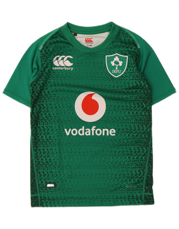 CANTERBURY Camiseta gráfica IRFU para niños 13-14 años Verde Geométrico
