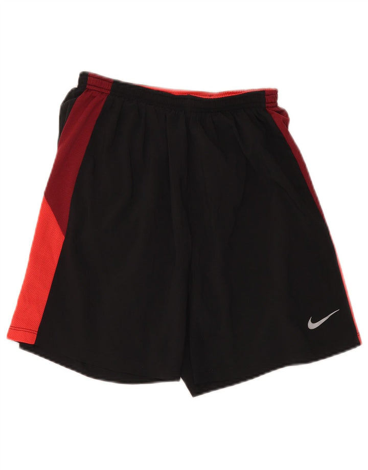 Nike - Pantalones cortos deportivos Dri Fit para hombre, poliéster color block, color negro, pequeño