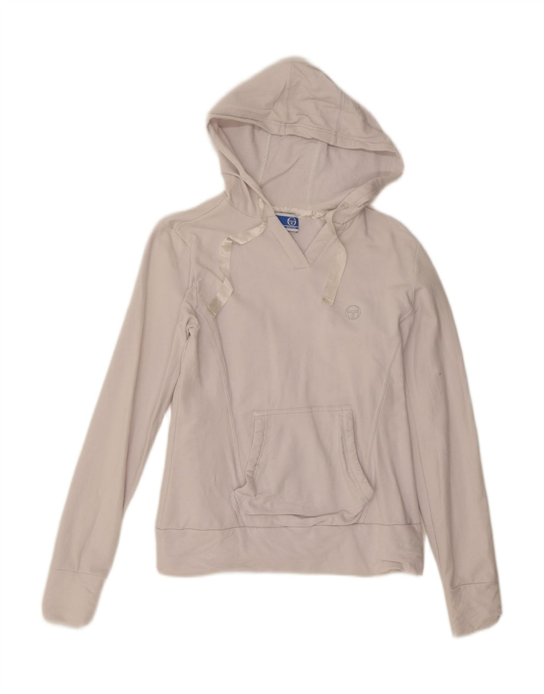 Sergio Tacchini Jersey con capucha para mujer IT 46 Grande Algodón blanco