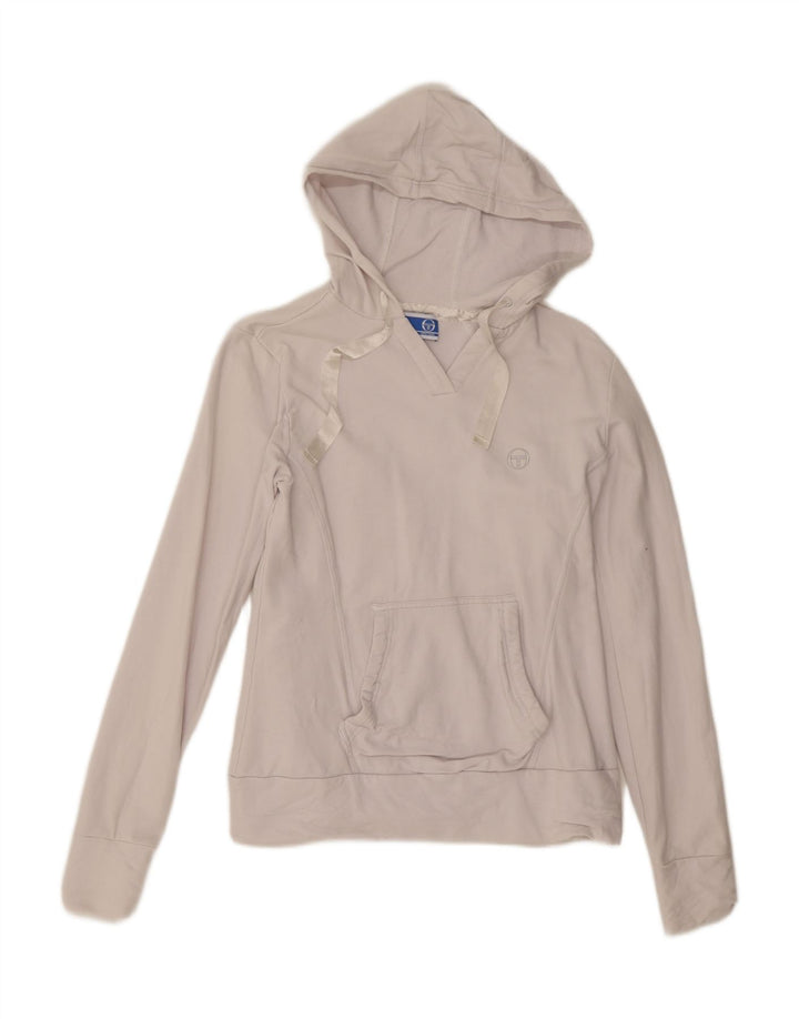 Sergio Tacchini Jersey con capucha para mujer IT 46 Grande Algodón blanco