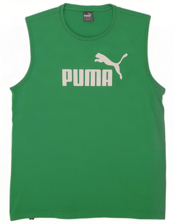 Puma Hombre Gráfico Chaleco Top Grande Verde