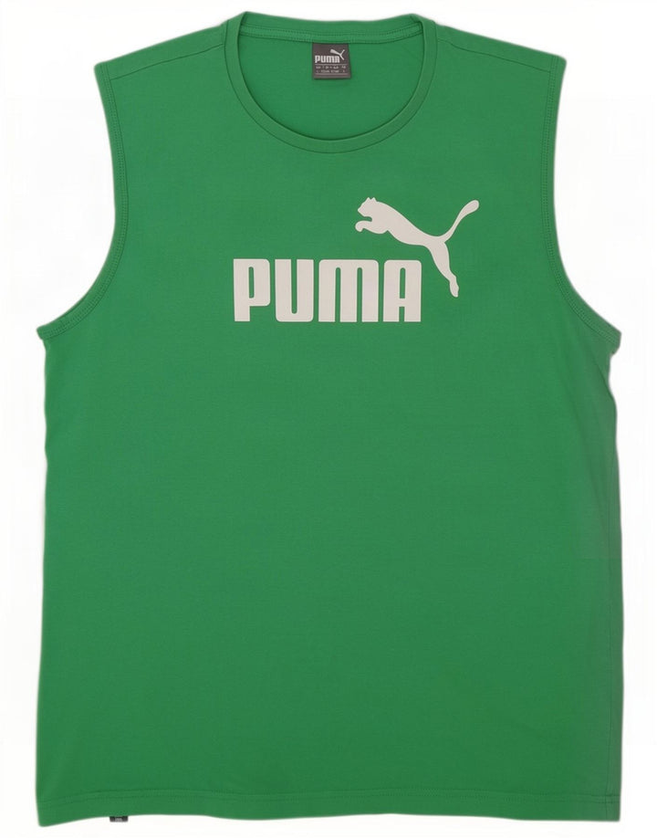 Puma Hombre Gráfico Chaleco Top Grande Verde