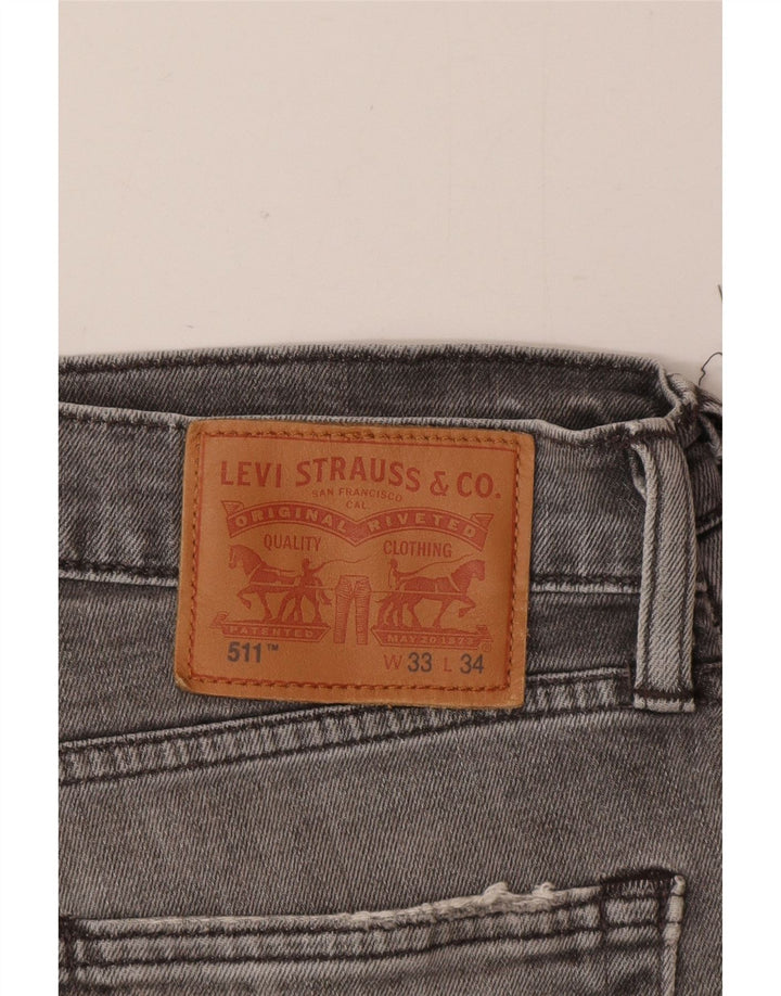 Levi's Vaqueros ajustados 511 para hombre W33 L34 Gris
