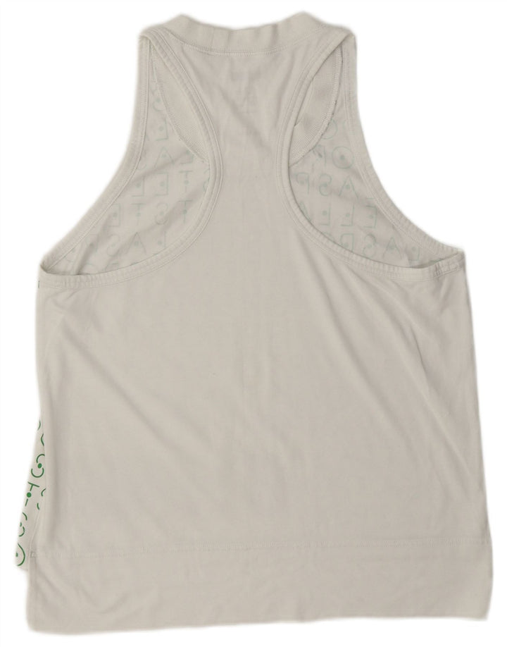 Adidas Mujer Stella Graphic Chaleco Top Reino Unido 12/14 Medio Blanco