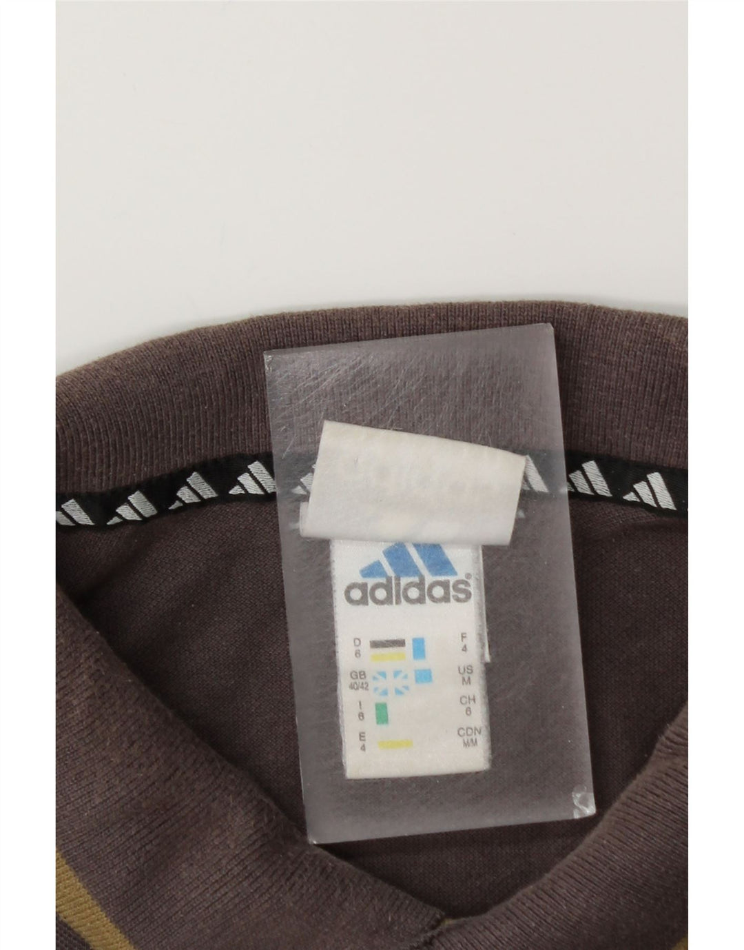 Adidas Polo Hombre UK 40/42 Algodón Gris Medio
