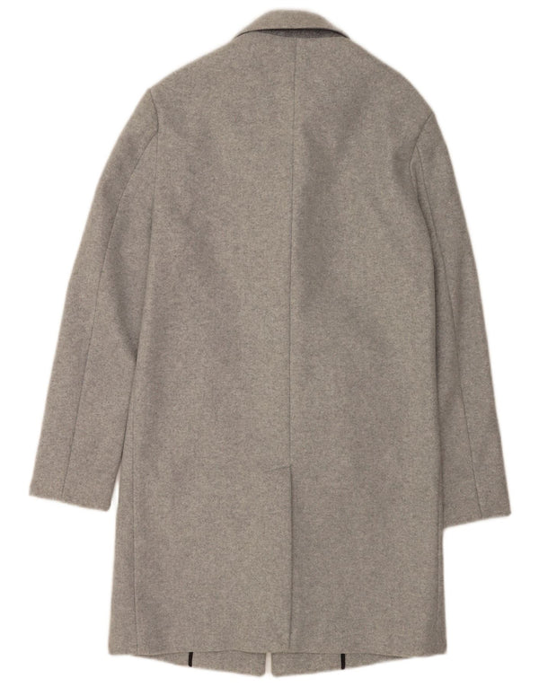 Zara Hombre Abrigo UK 34 XS Poliéster moteado gris