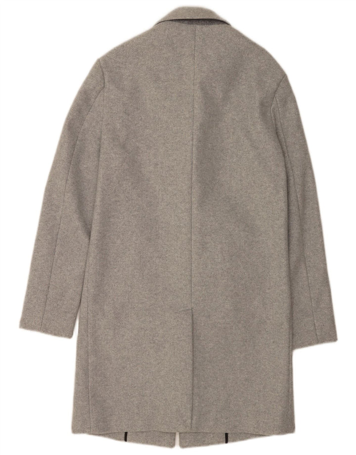 Zara Hombre Abrigo UK 34 XS Poliéster moteado gris