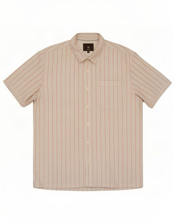 Camisa de manga corta para hombre Fat Face XL Blanco Raya diplomática